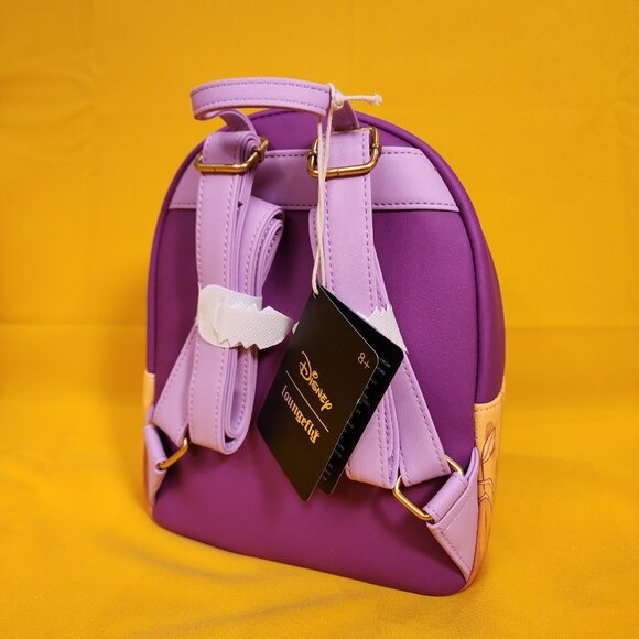 Loungefly Disney A Goofy Movie Roxanne dandelion Mini Backpack Purple NEW - Picture 5 of 11